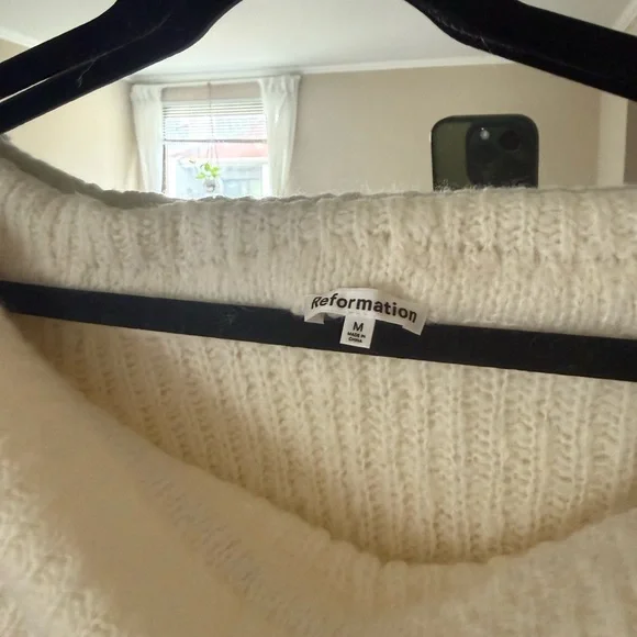 Reformation Oberon Sweater White - Size M - Picture 3 of 5